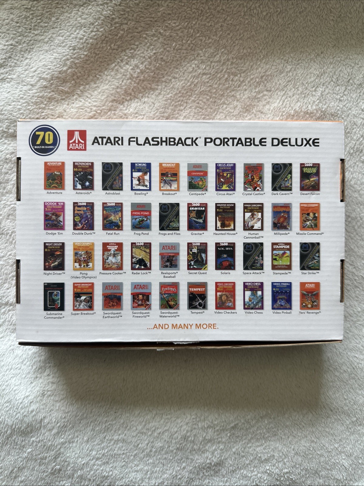 Atari Flashback Portable Deluxe 70 Built In Games 2.8 Inch LCD SD Card Slot