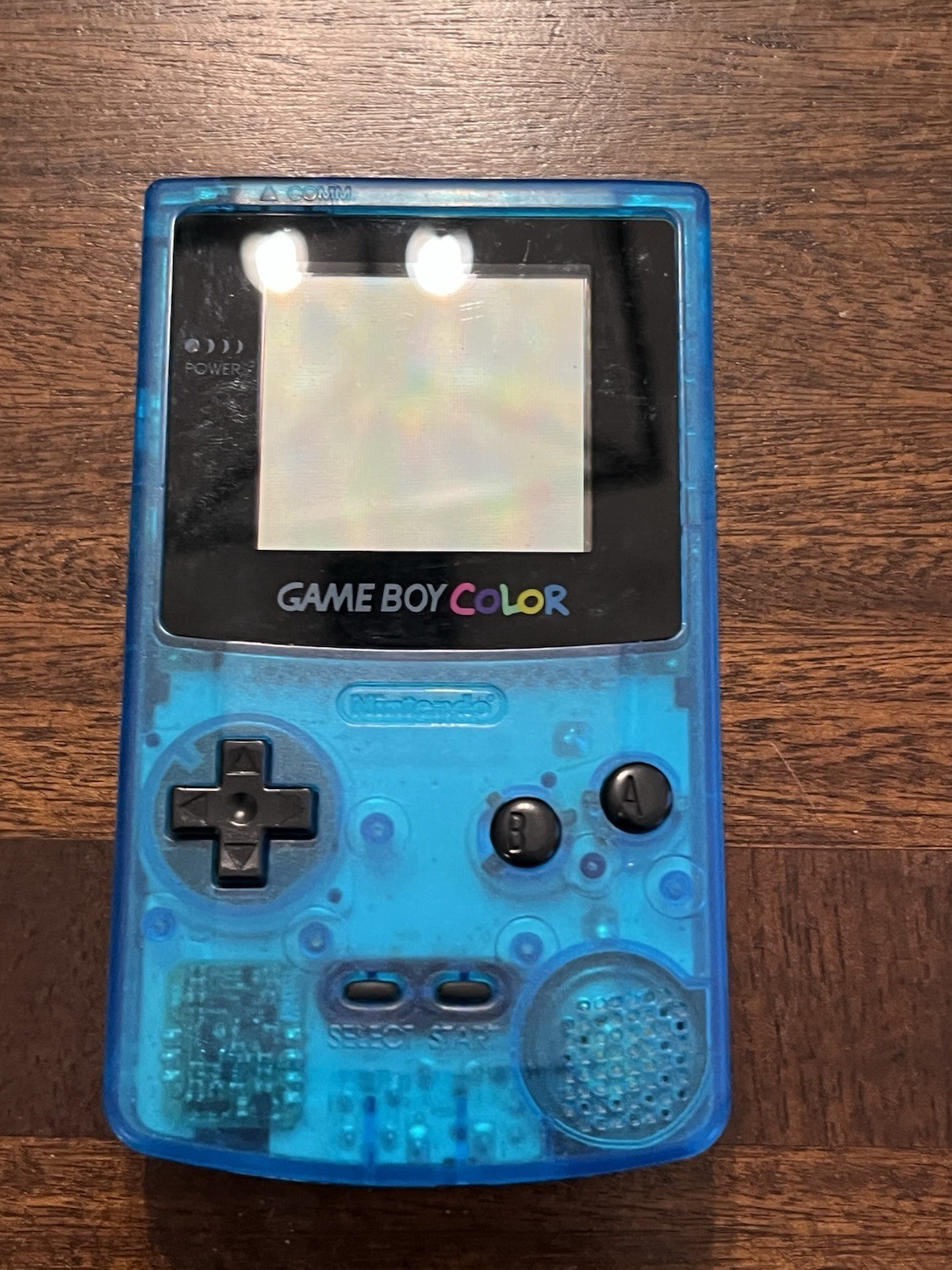 Transparent Blue Gameboy Color w/ Tetris