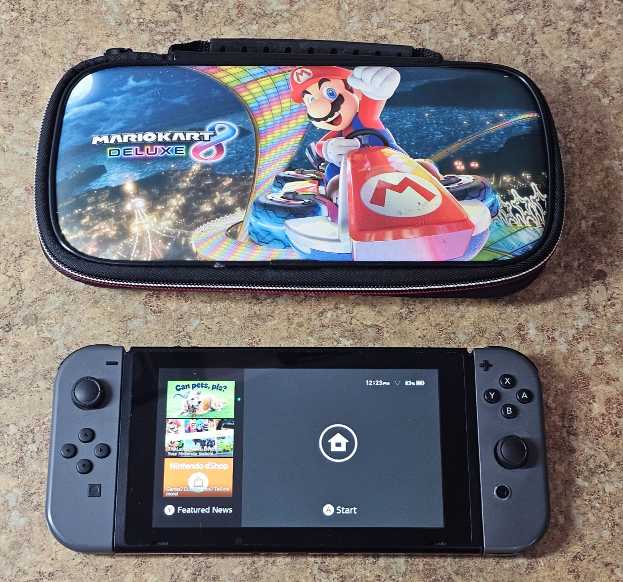Nintendo Switch HAC-001 Gaming Console w/ Grey Joy-Cons Pre-owned