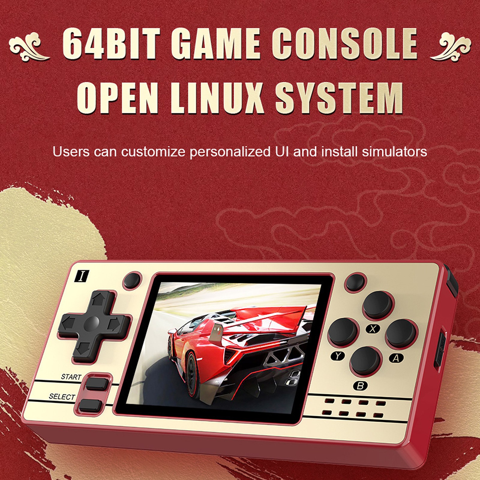 Open Source Handheld 64-bit GBA FC Nostalgic Game Console 2.4-inch IPS RPVG