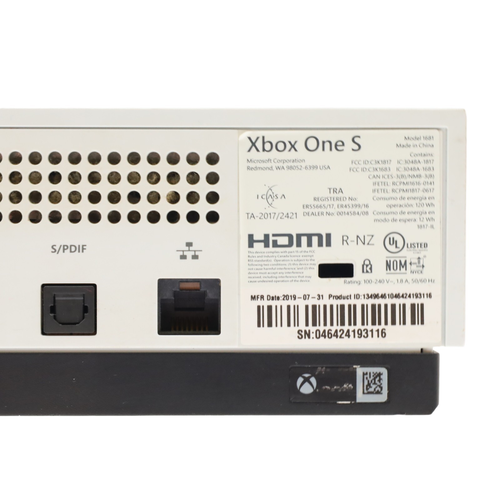 Microsoft Xbox One S 1681 500GB Video Game Console – White (7739)