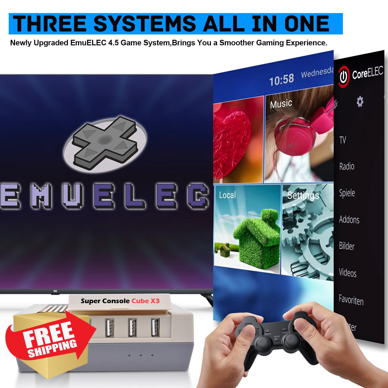 Kinhank Super Console X3 Retro 65000 Games 8K UHD Android/Emuelec