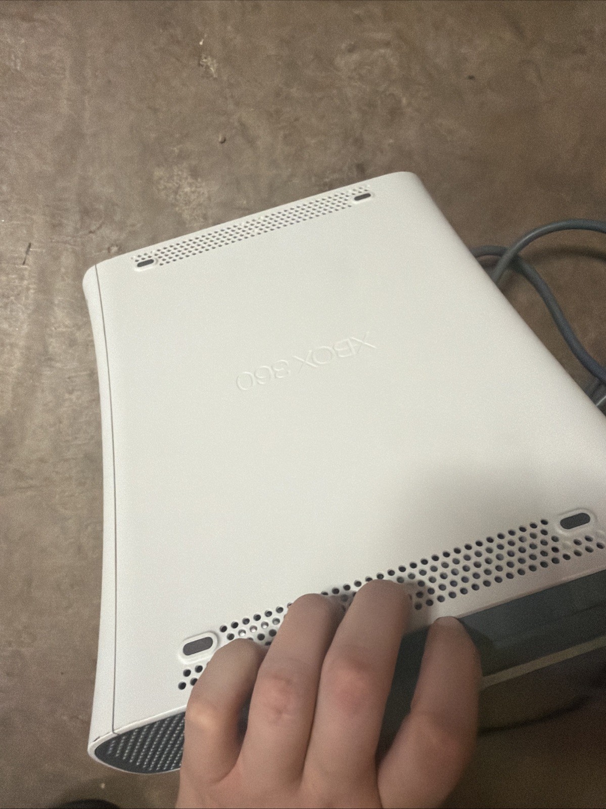 Xbox 360 Fat White Console Works But Disc Tray Issue READ! With Cable