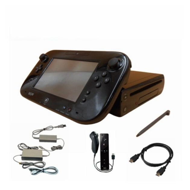 Nintendo Wii U 32GB WUP-101(01)/010 Console/Gamepad Black Working from japan F/S