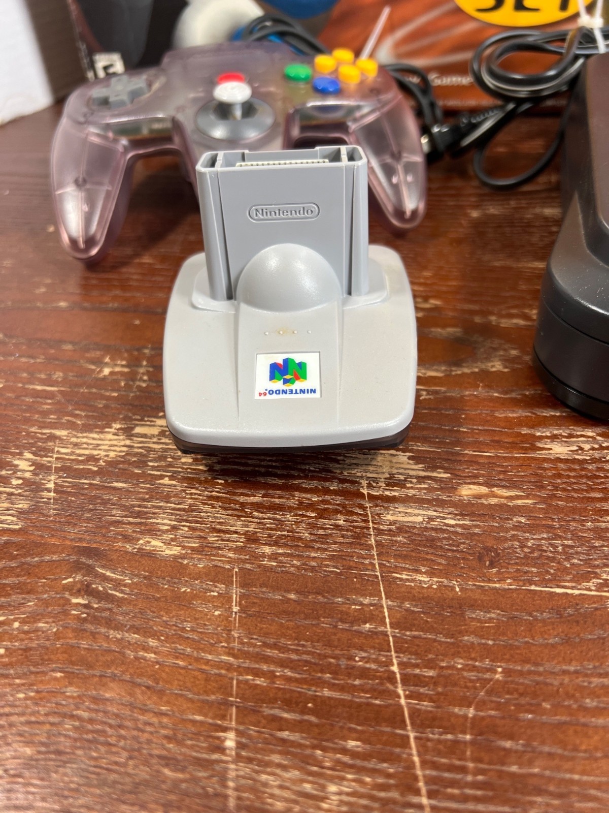 Nintendo 64 Pokemon Stadium Battle Set With Atomic Purple Controller & Transfer