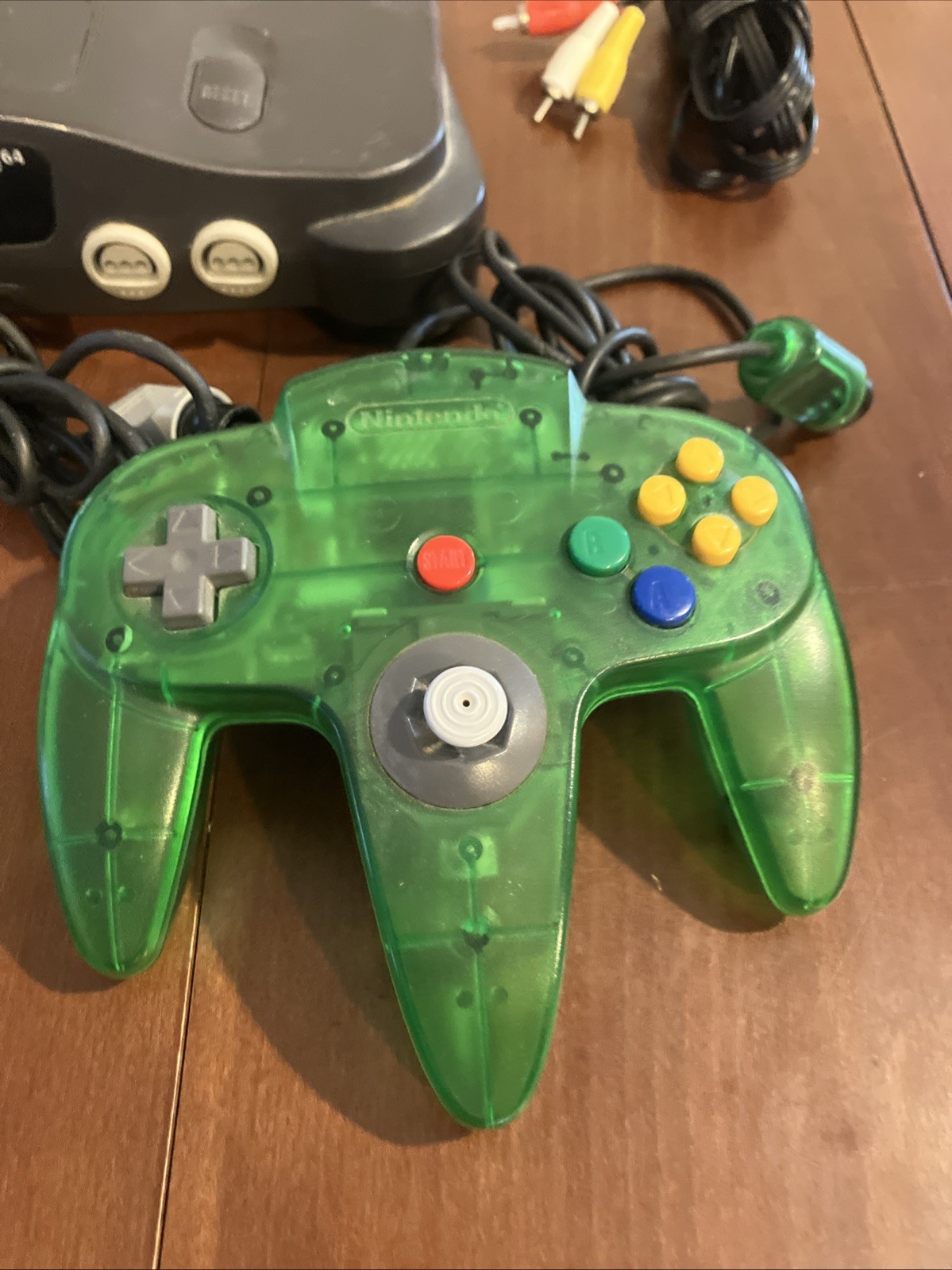 Nintendo 64 Console W/ Standard & Jungle Green Controllers Tested