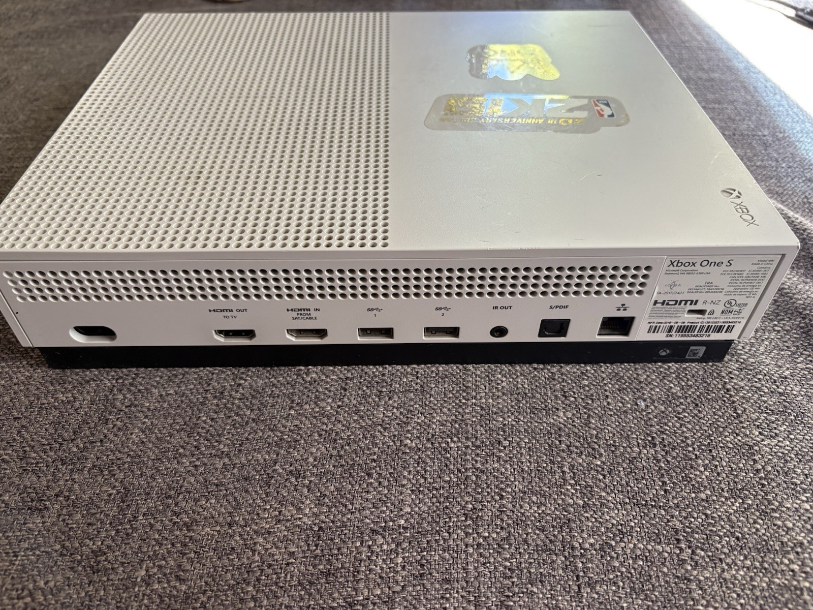 Microsoft Xbox One S White Bundle + 2 Controllers, Charging System & Headphones