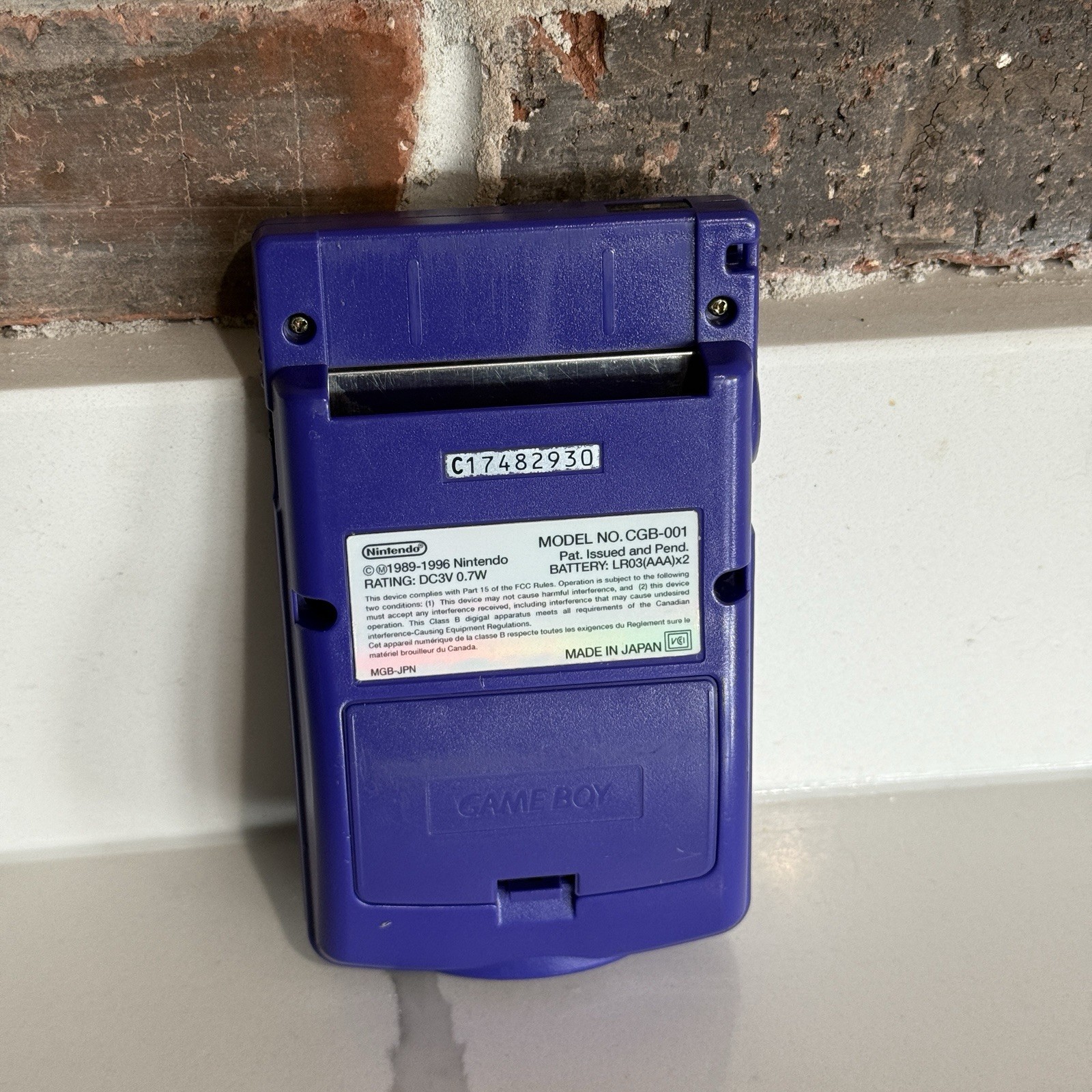Nintendo Game Boy Color Grape Purple (CGB-001) Tested Working OEM