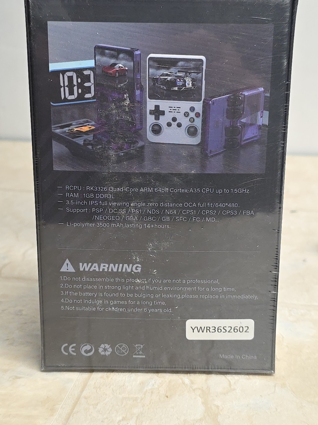 R36S Open Source Handheld Game Console, Large screen, Large battery, 64GB
