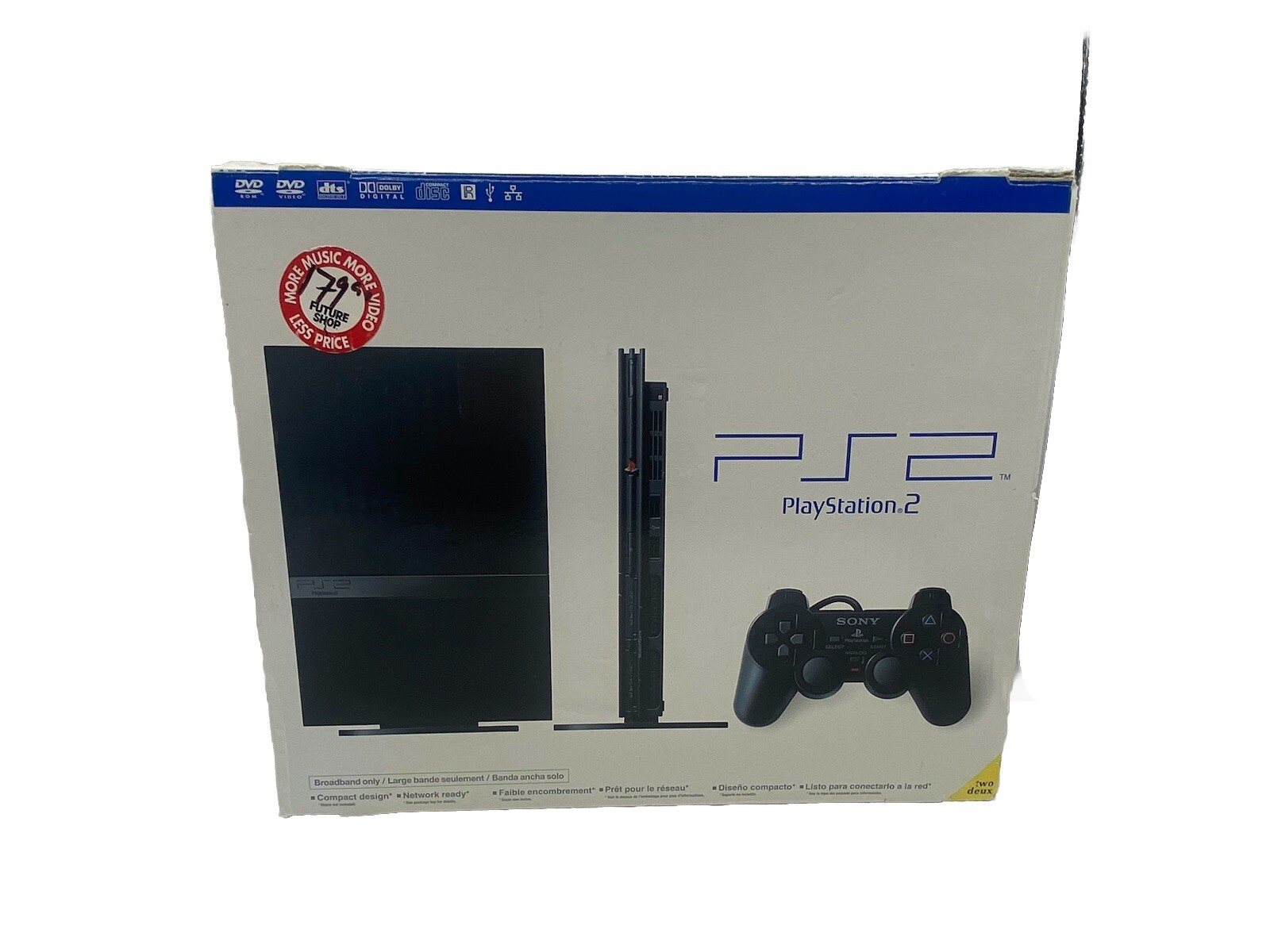 Sony PS2 Slim Charcoal Black Console SCPH-70001 Complete Box CIB With Manuals