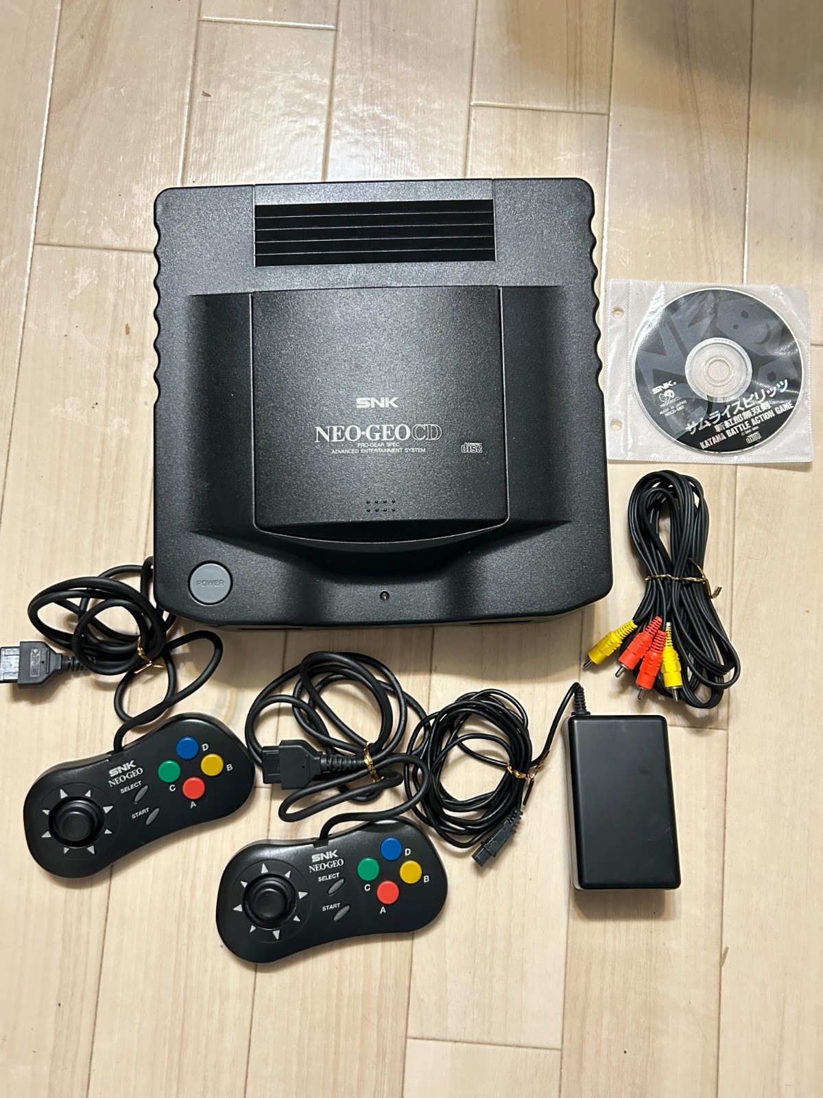 SNK Neo Geo CD Top Loader Console CD-T01 Japan Tested Working + Controllers NTSC