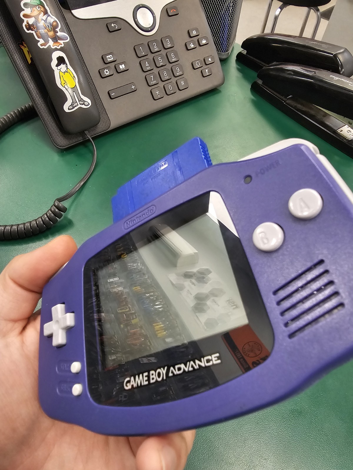 Nintendo Game Boy Advance Handheld System Indigo NEW SCREEN