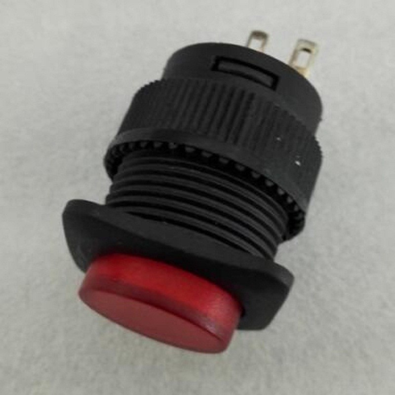2pcs,RED 3V Led Momentary OFF-(ON) Screw Push Switch