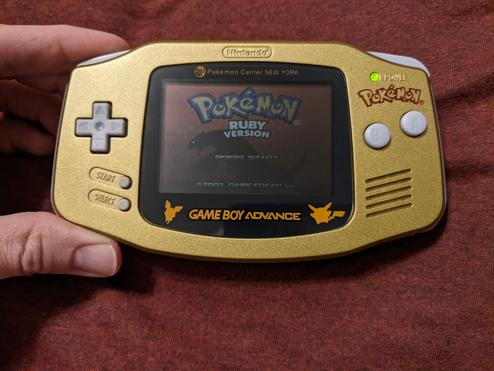 Nintendo GameBoy Advance Pokemon Center New York Gold Edition New Shell