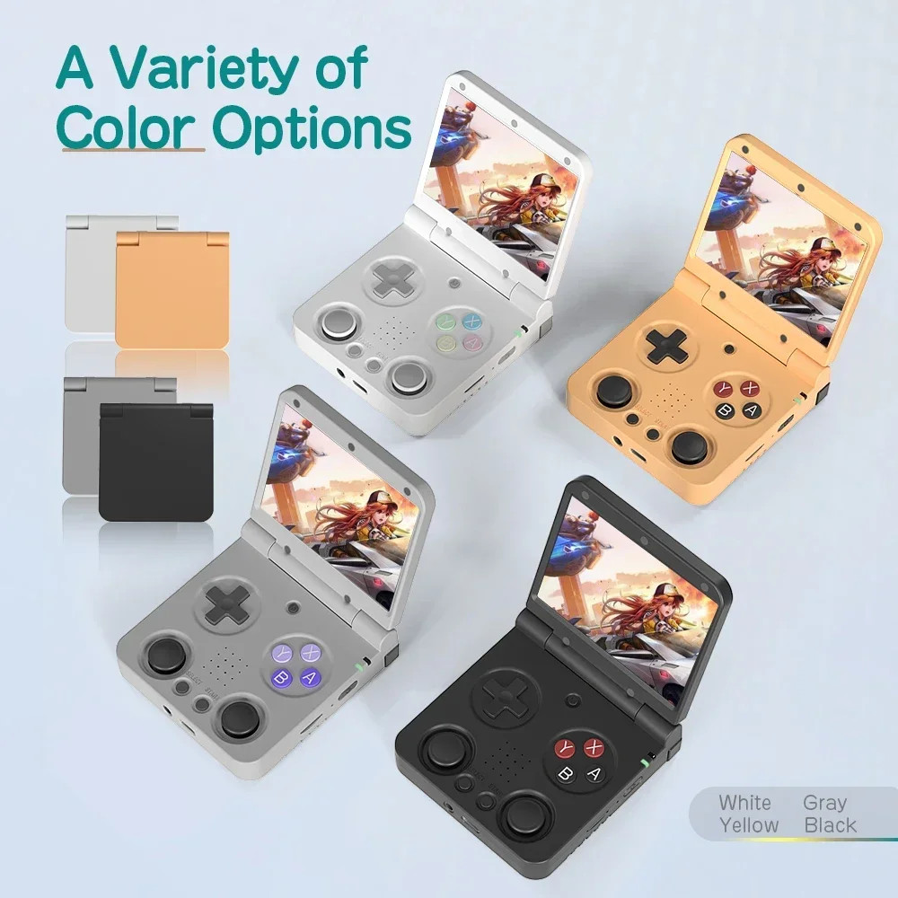 MIYOO FLIP V2 Handheld Game Players 3.5” IPS Screen Linux System Onion OS Video