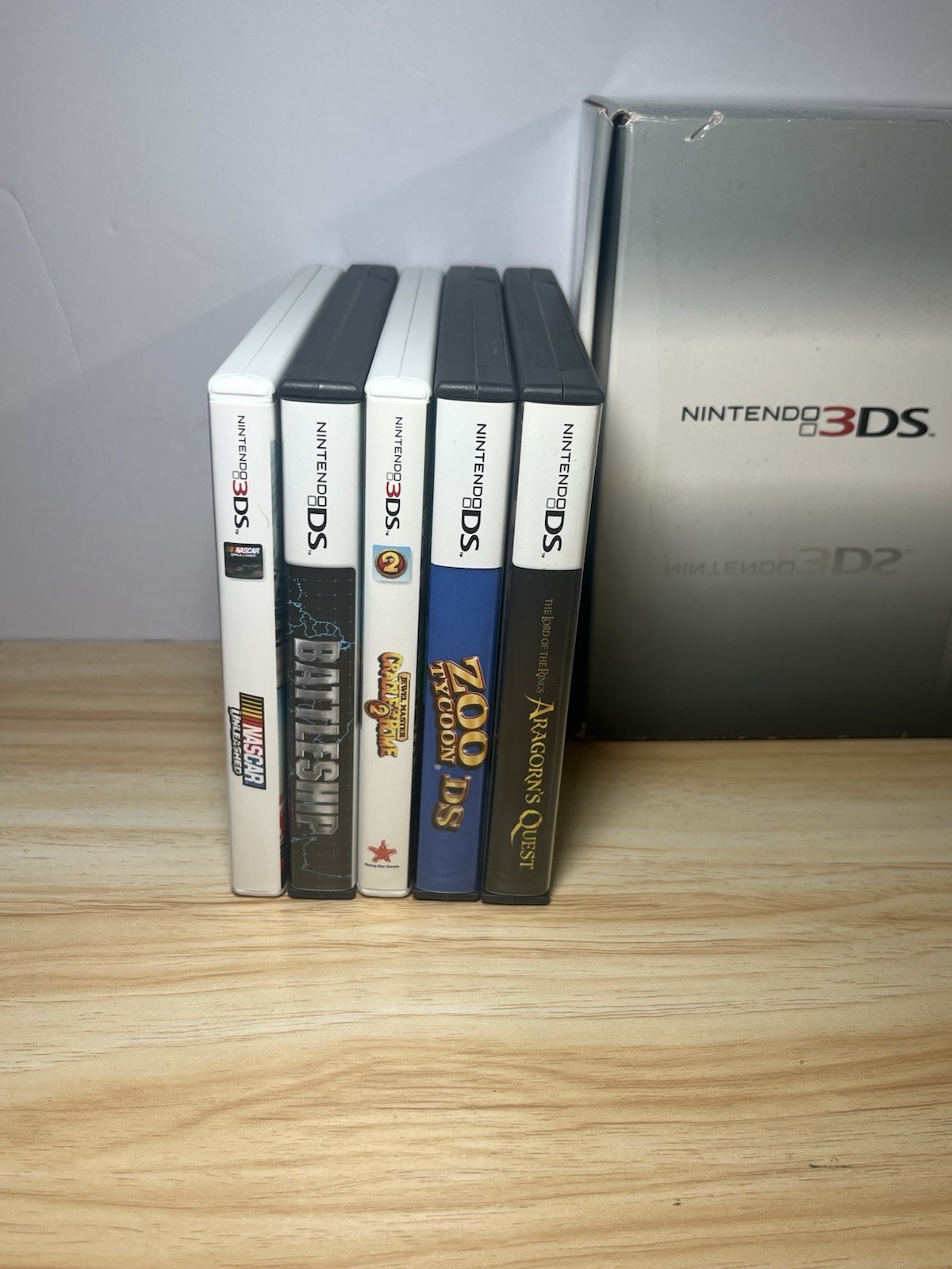 Nintendo 3DS Cosmo Black System Console Complete Box W/9 Games All CIB Tested
