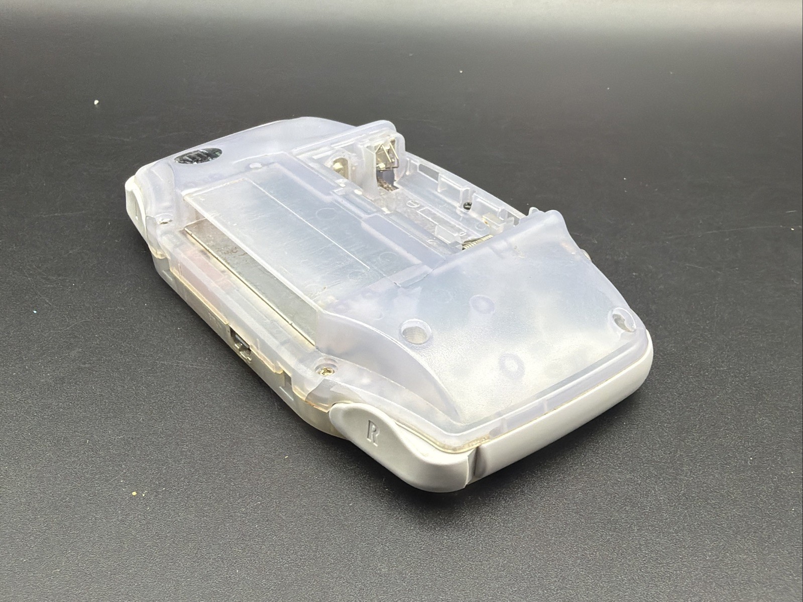 Nintendo Game Boy Advance Console System Clear Glacier Works No Battery Cover