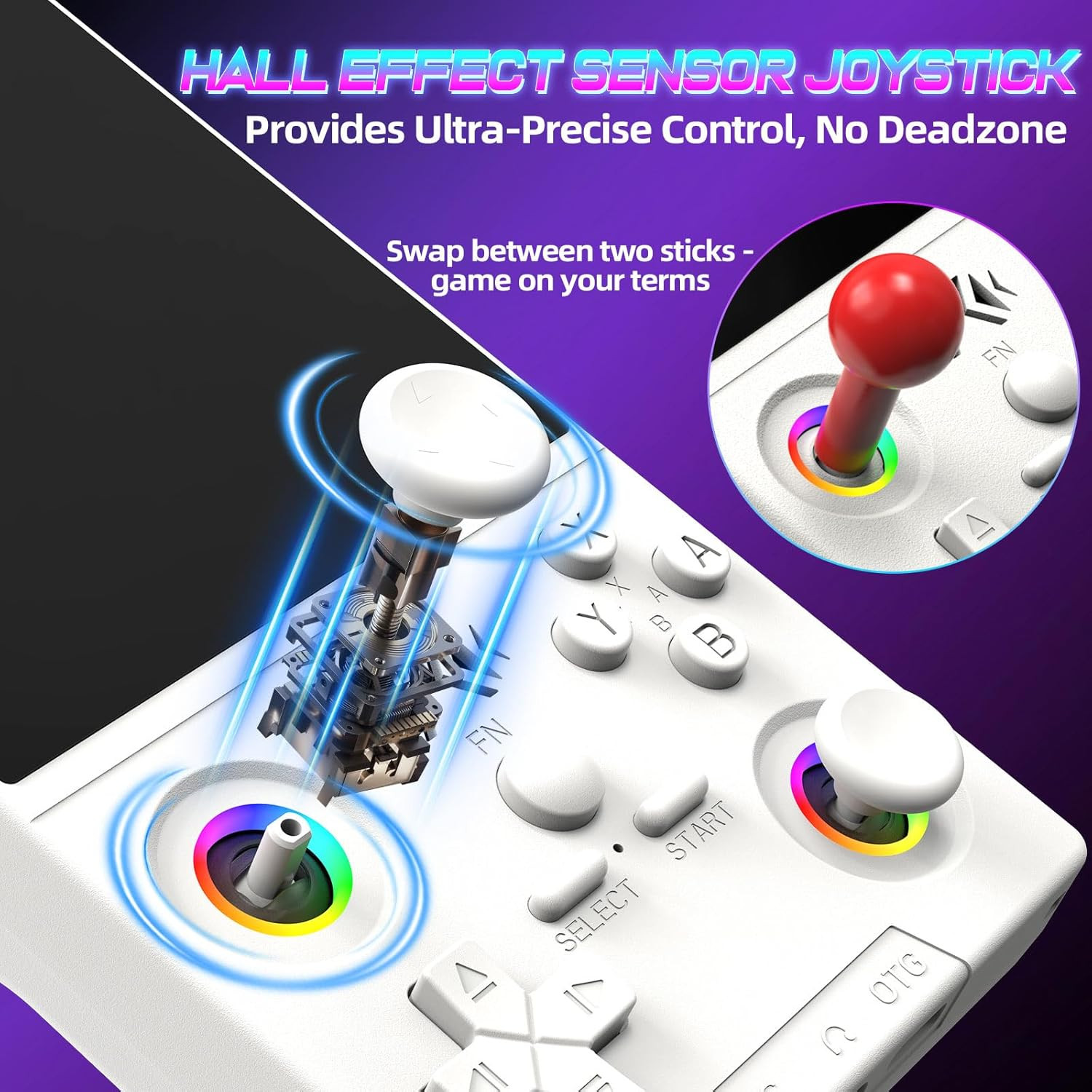 XF40V Retro Handheld Game Console with 2X Detachable Joysticks – 4.0 Inch IPS HD