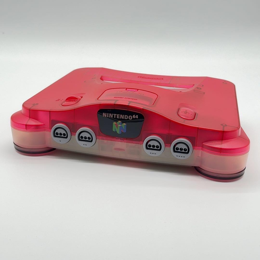 Nintendo 64 NUS-001 Home Console Clear Red Complete in Box CIB Near Mint Rare