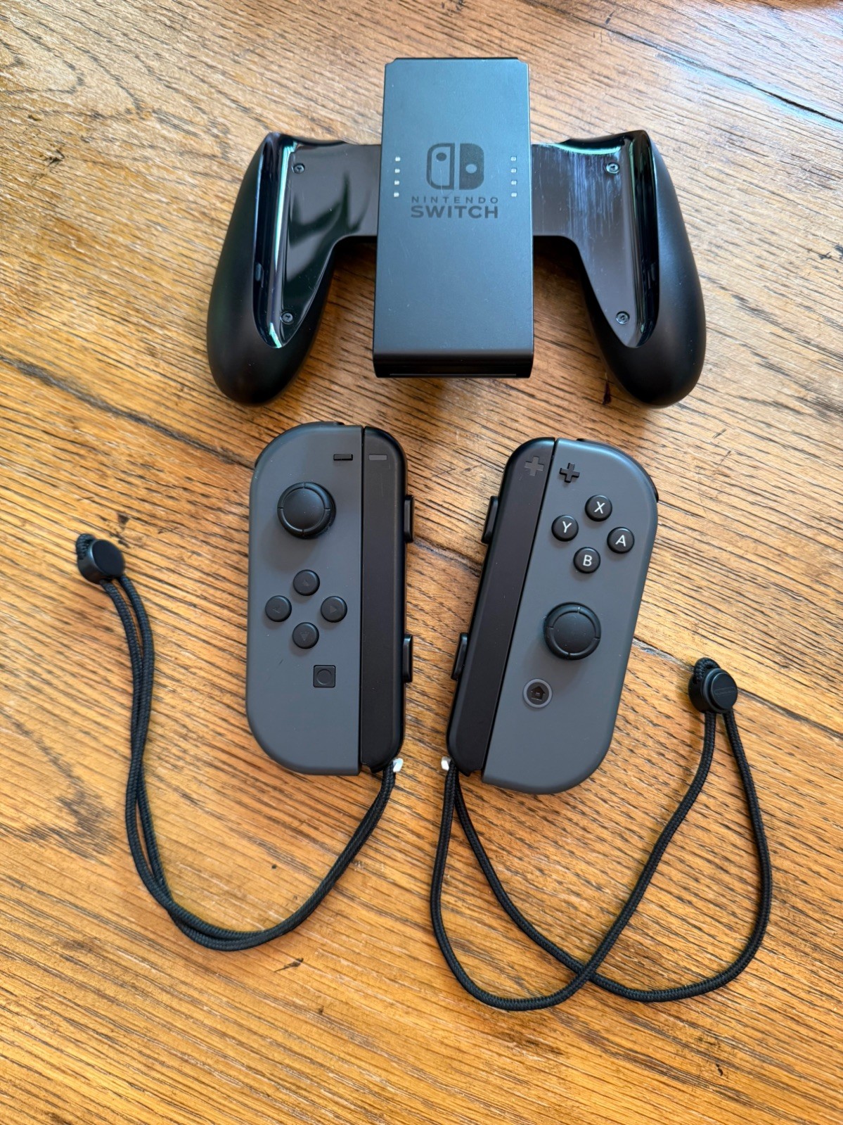 Nintendo Switch with 2 extra joy-cons, dock, holder, case, charger, SD, and box