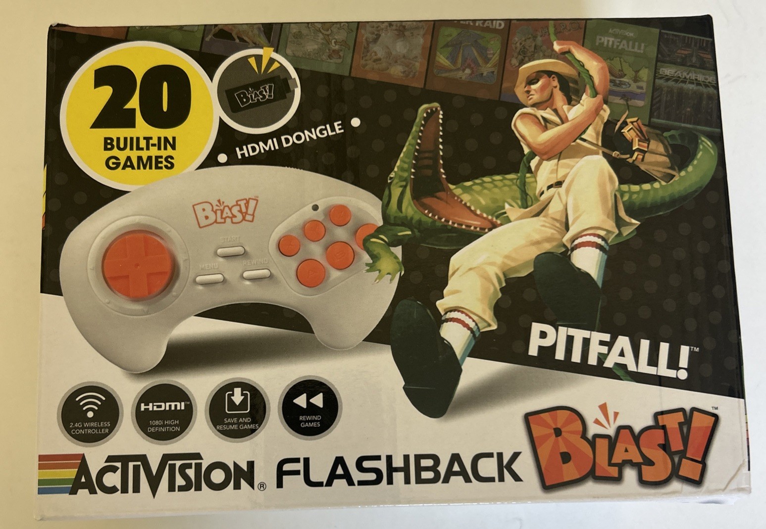 ActiVision Flashback Blast Pitfall 20 Built-In Games Retro Classic HDMI Gaming