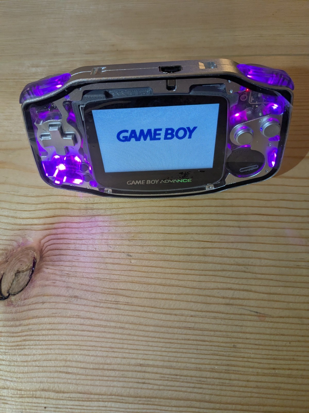 Boxy Pixel Aluminum Gameboy Advance Skeleton. Funny Playing PCB. W/ IPS LCD GBA