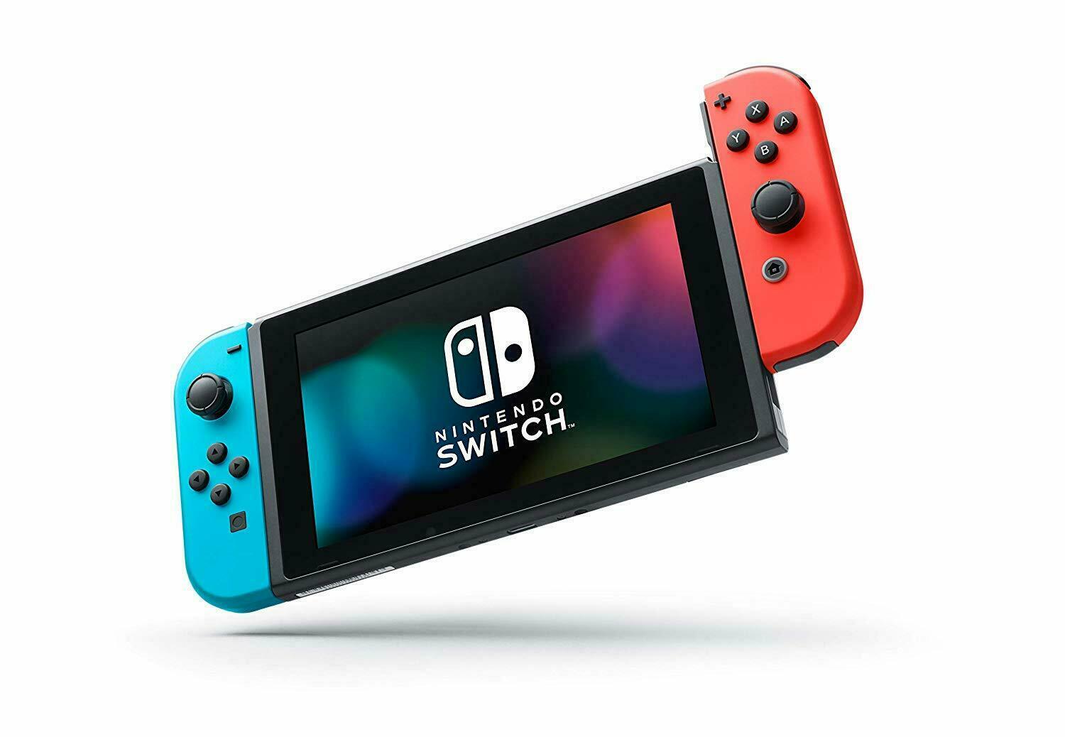 Nintendo Switch Console V2 Neon Blue + Red Joy-Cons 32GB 2Day Ship ✈️ + 1 Yr War