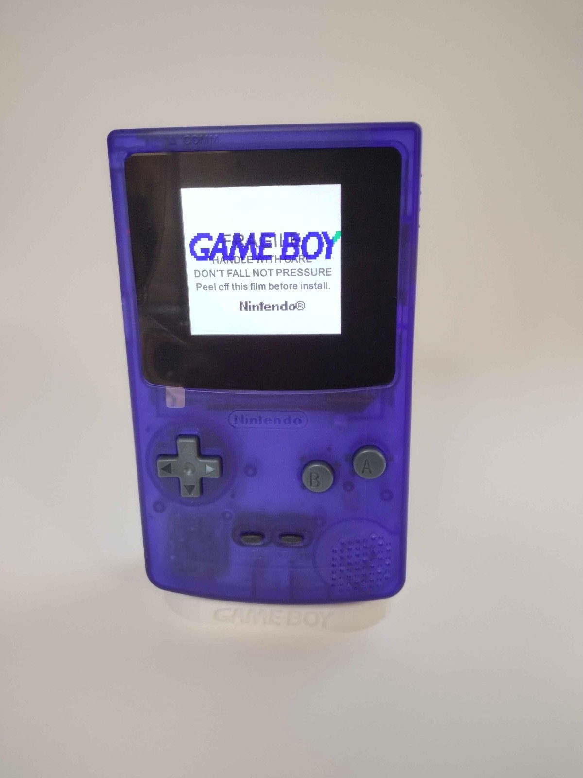 OLED Nintendo Game Boy Color Handheld Game Console – Transparent Blue