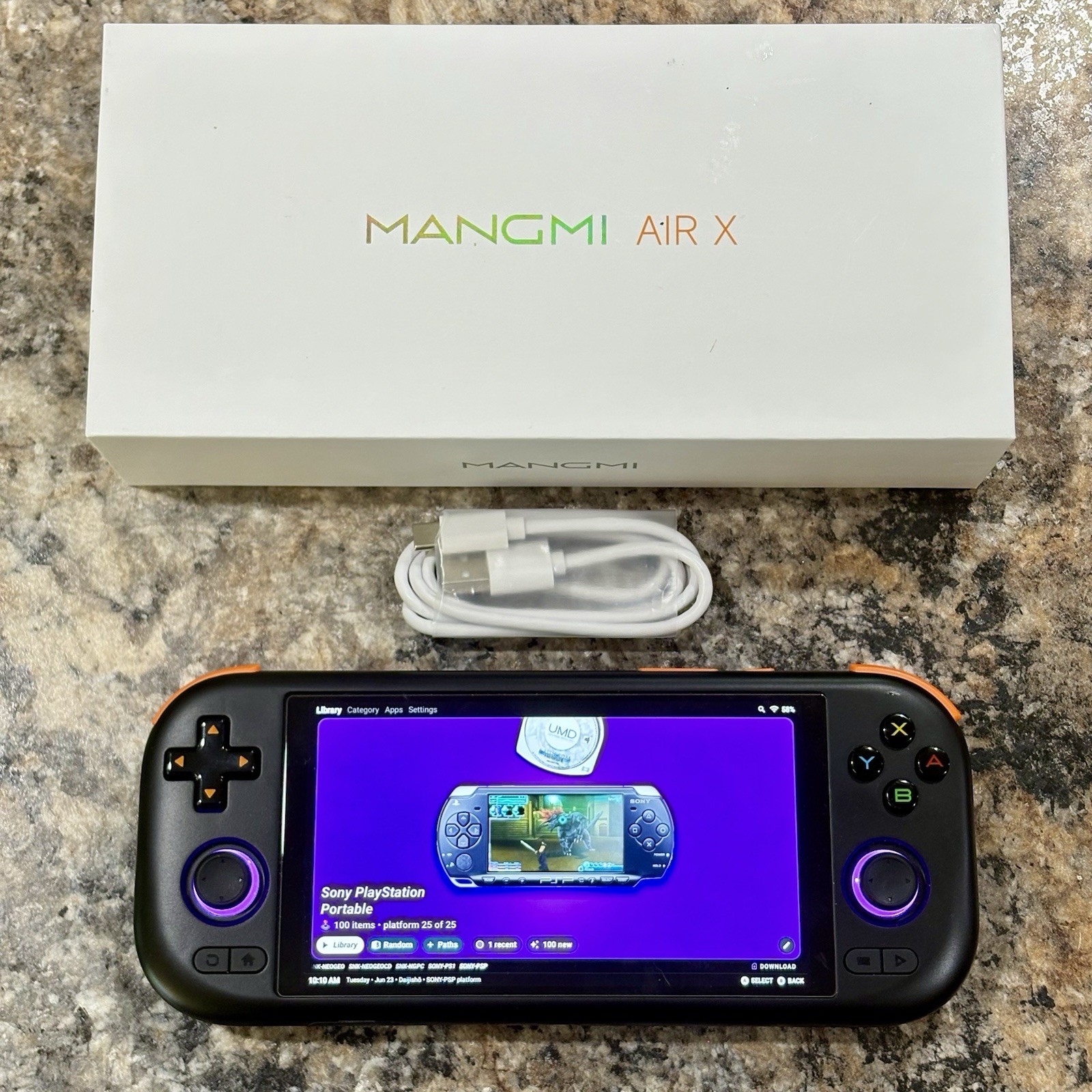 Mangmi Air X + 256GB Card, Retro Gaming Handheld, Custom Loaded Ready To Play