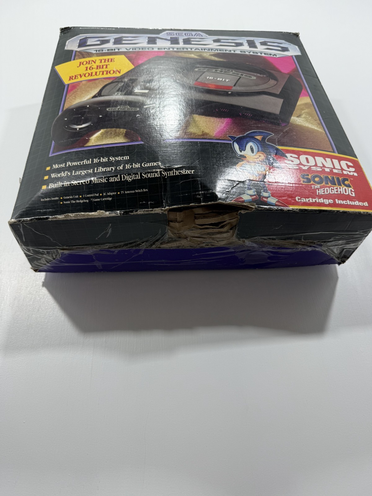Original Sega Genesis Model 1 Console Sonic System Box Sonic 1&2 Tested Working