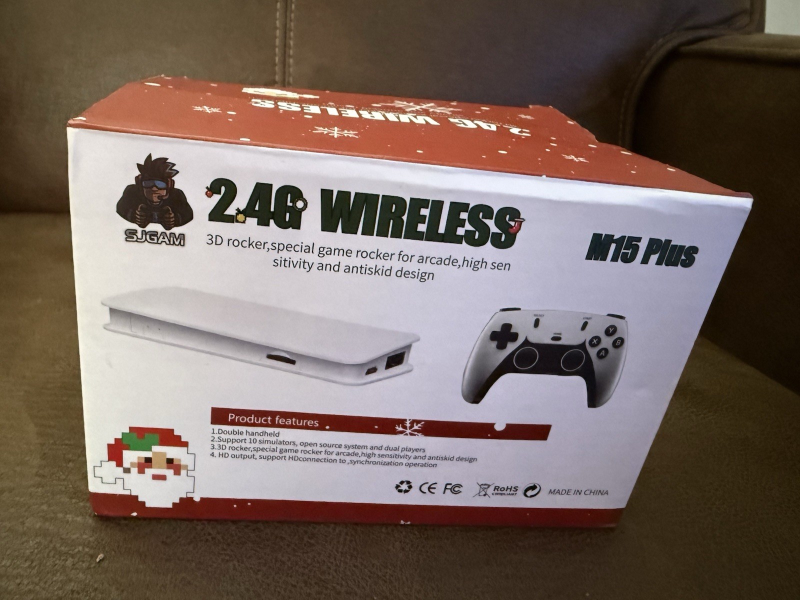 SJGAM M15 Plus Retro Video Game Console White 4K HDMI 2.4G Wireless Controllers