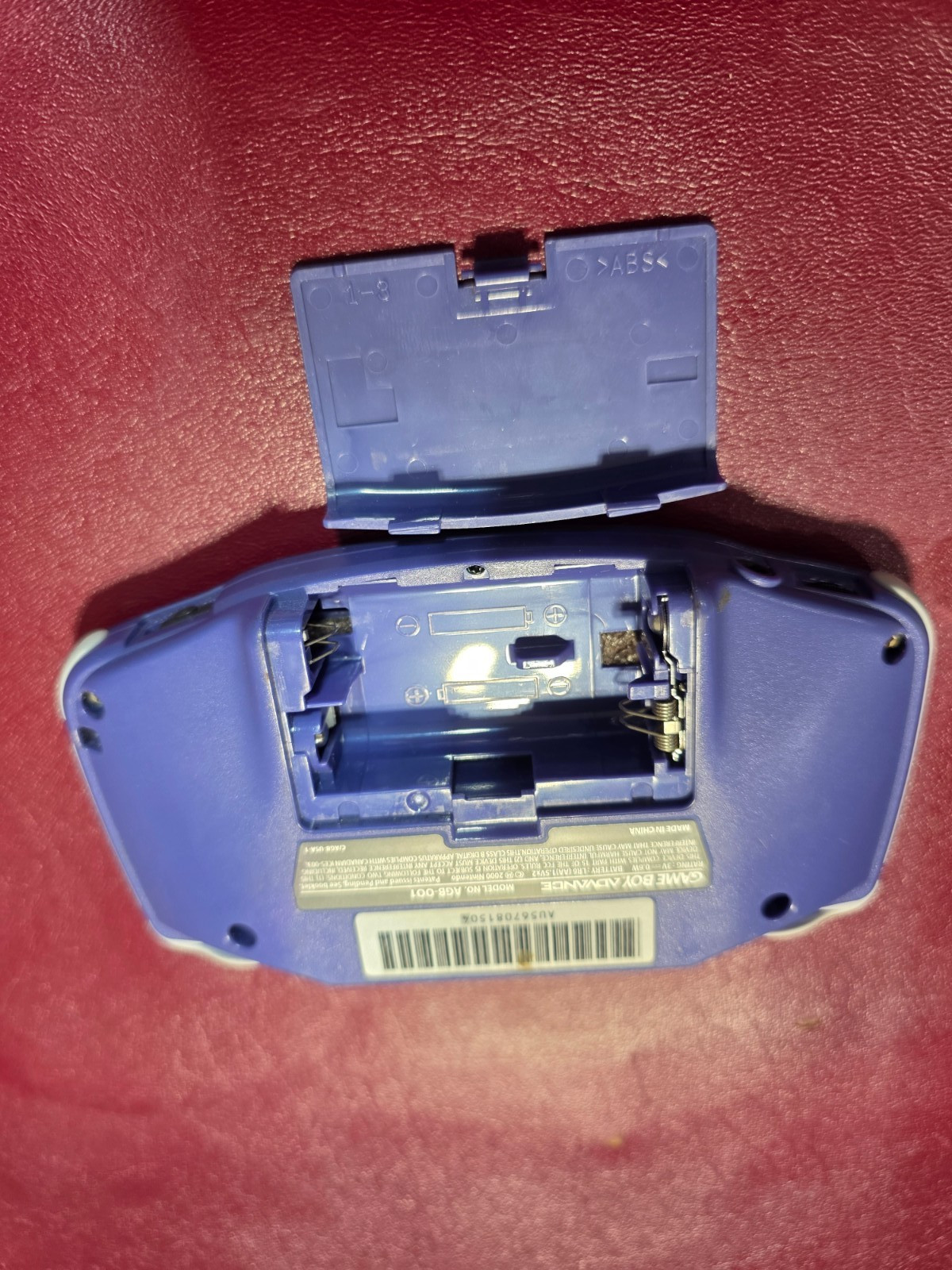 Nintendo Game Boy Advance Handheld System Indigo Purple Tested No Batteries