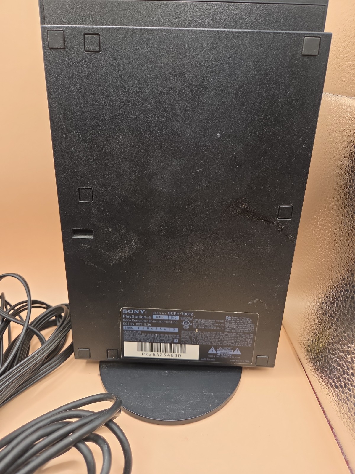 Sony PlayStation 2 Slim SCPH-70012 Black Console & 2 Controllers WORKS