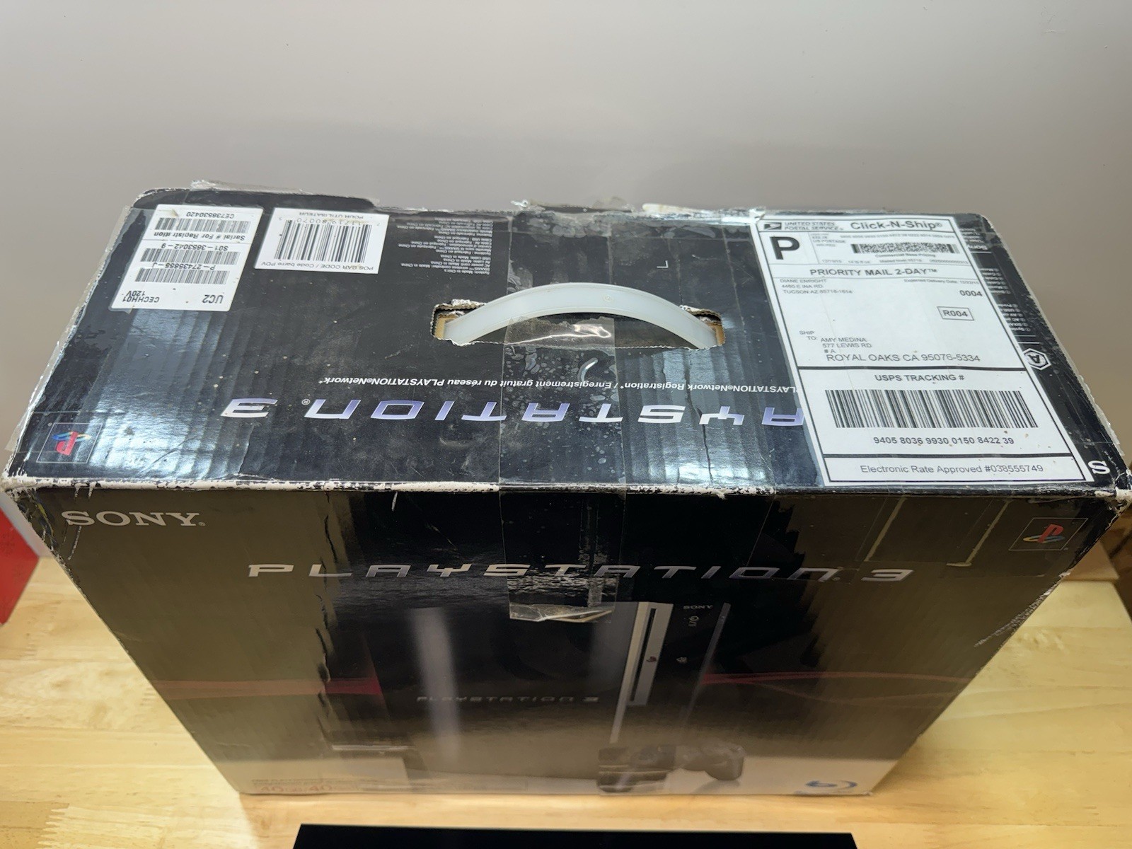 Sony PlayStation 3 Console 40gb With Original Box No Cords Controller Untested