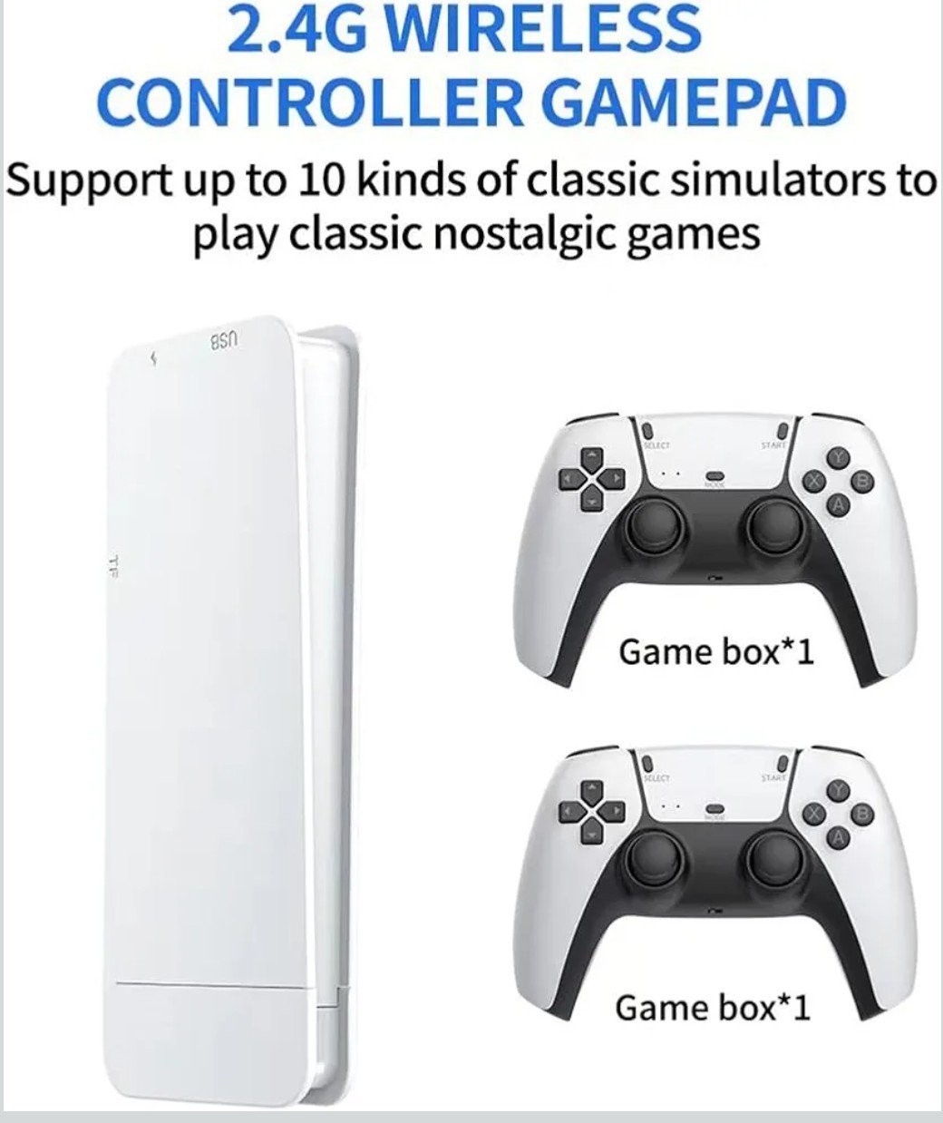 M15 Plus Retro Game Stick 128G 4K Output & Upgrade Retro Gaming Console Wireless