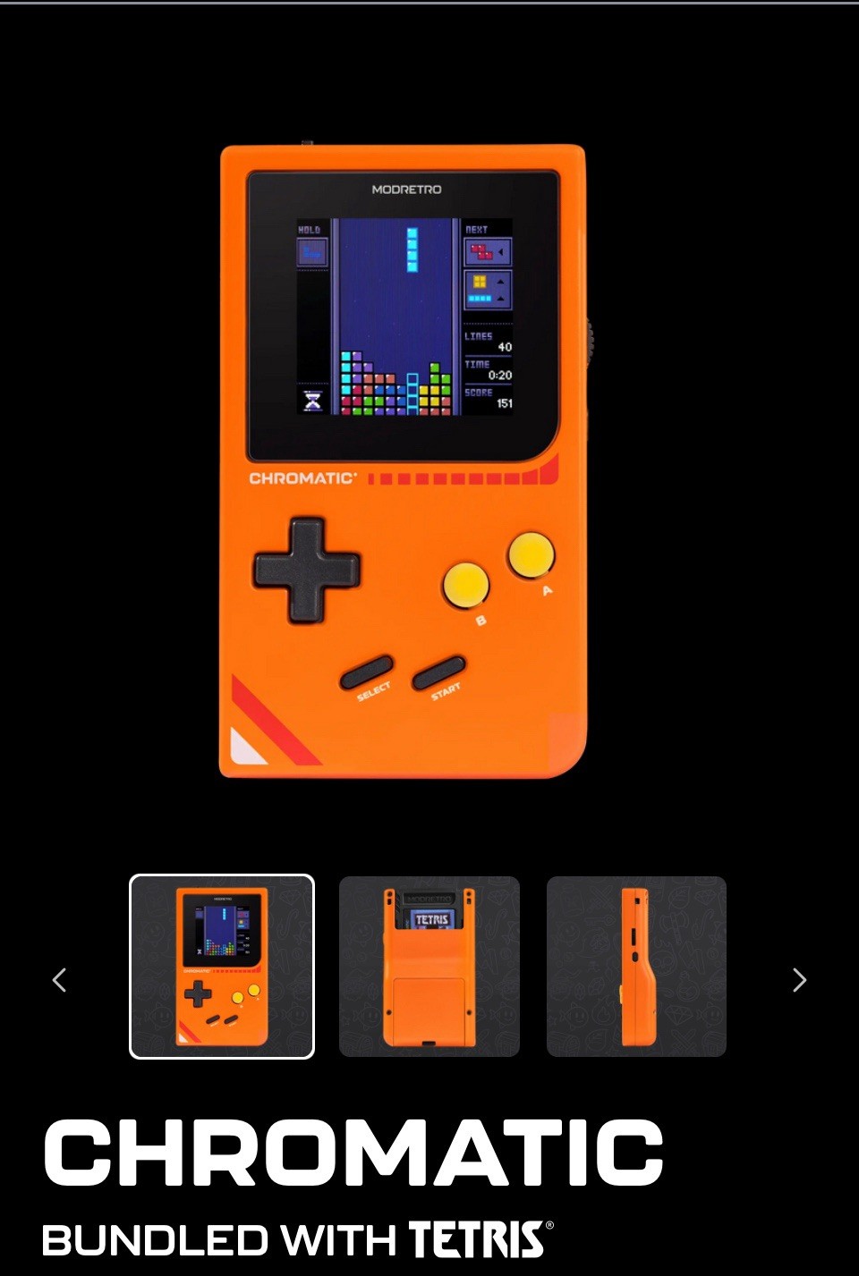 Factory Sealed ModRetro Chromatic 1st Edition Tetris Inferno Orange