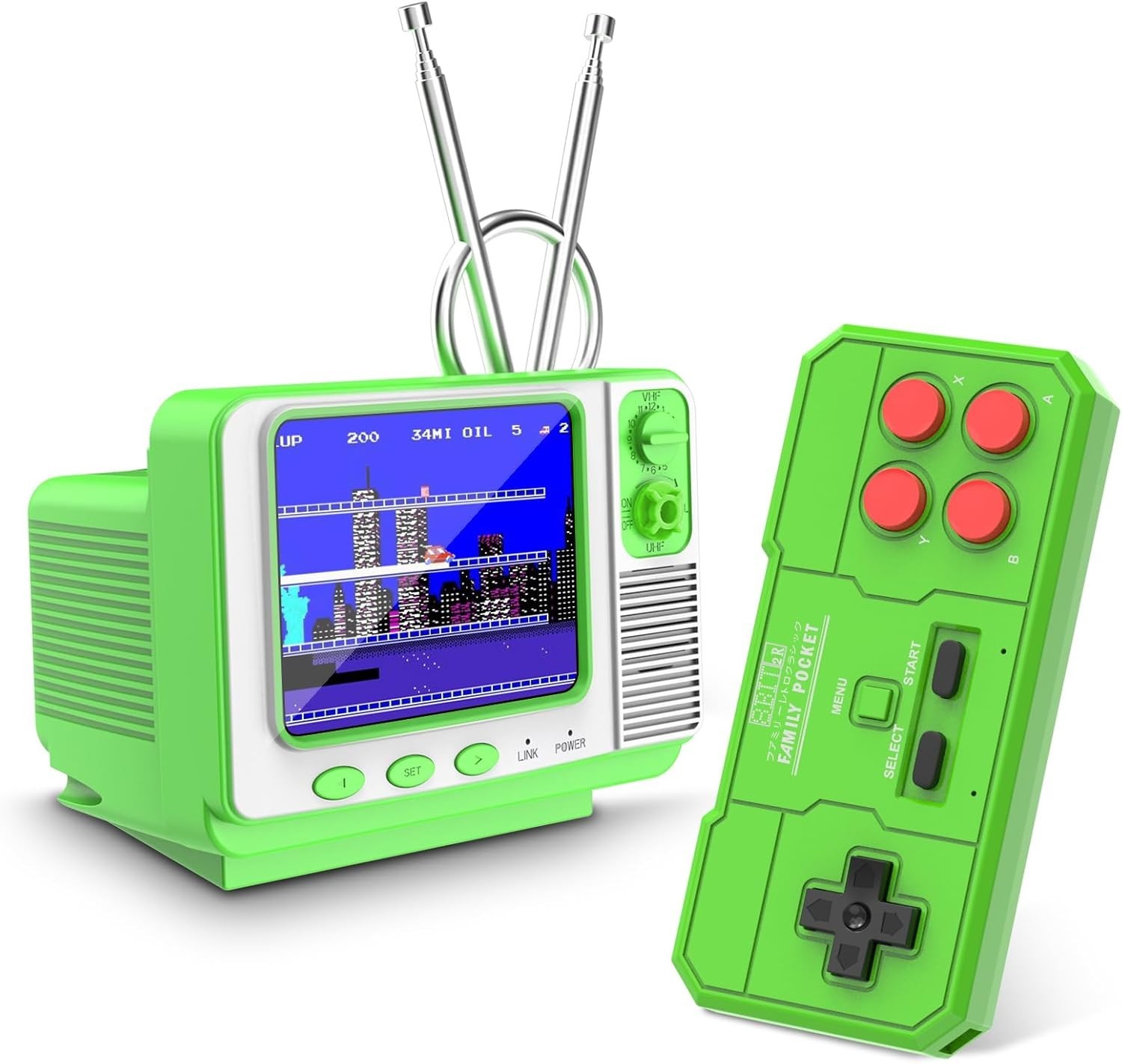 Mini Retro Game Console – 2-Player Support & Expandable with TF Card Included
