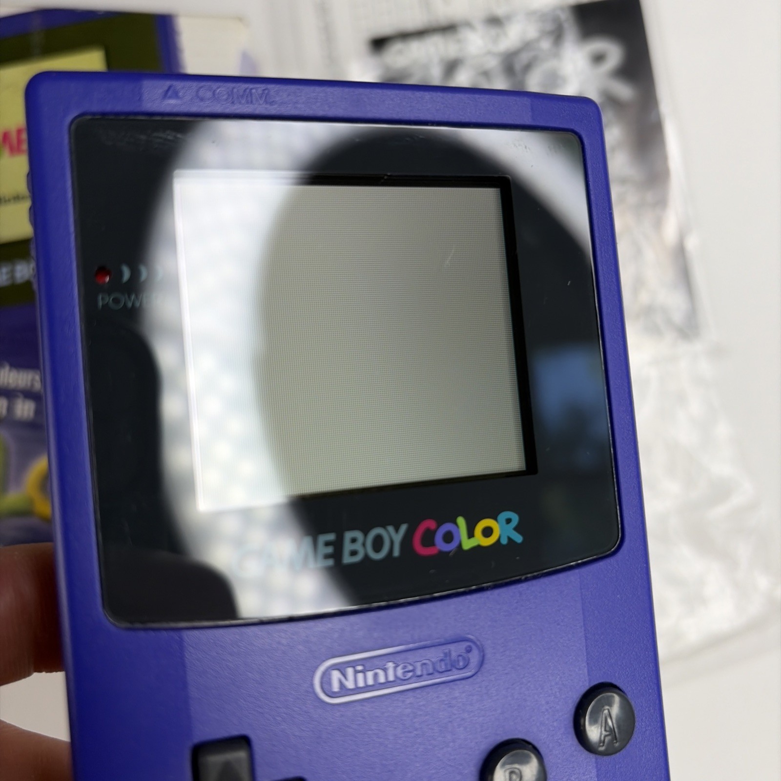 CLEAN Nintendo OEM GameBoy Color GRAPE Console CIB In Box Purple CGB-001