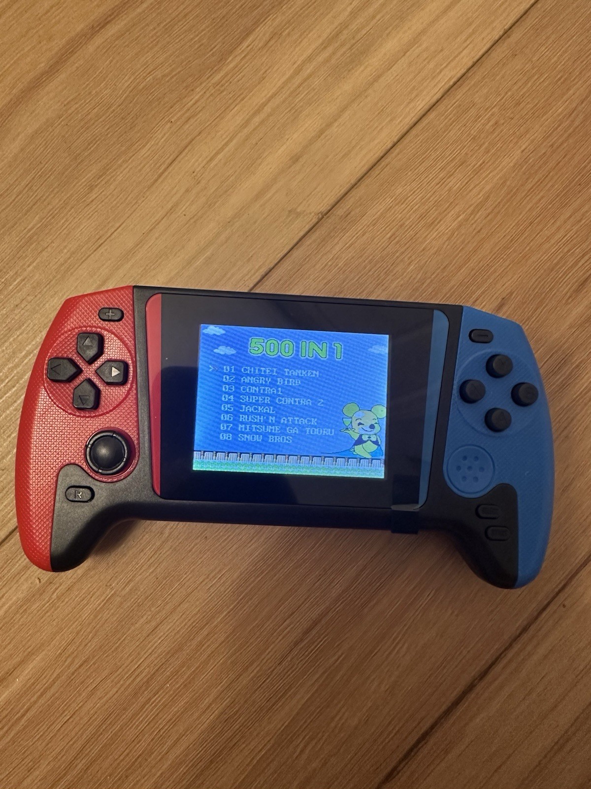 500 in 1 Handheld Video Game Console Red Blue Black Built-in Games