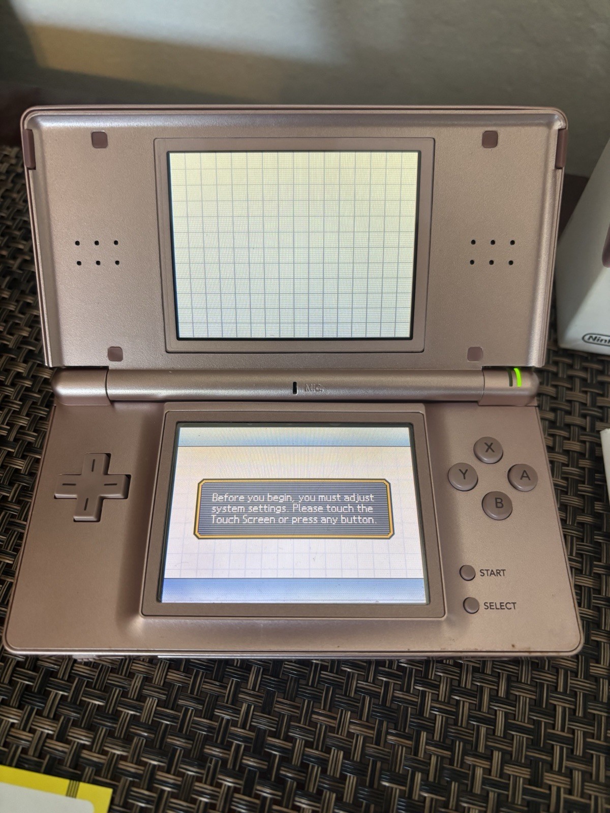 Cleaned And Test Metallic Pink Nintendo Ds Lite CIB