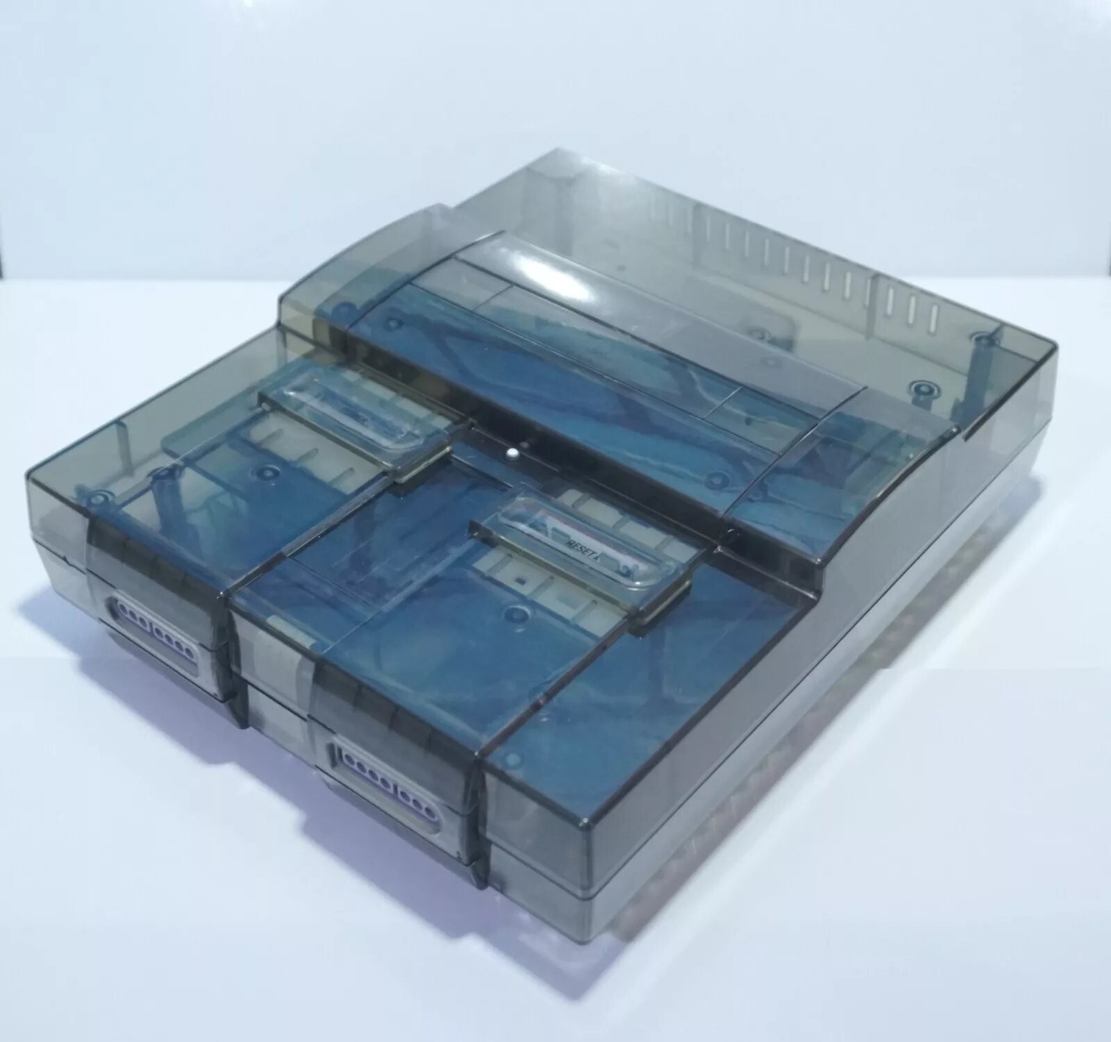 Super Nintendo SNES Smoke / Black Translucent Clear Console System