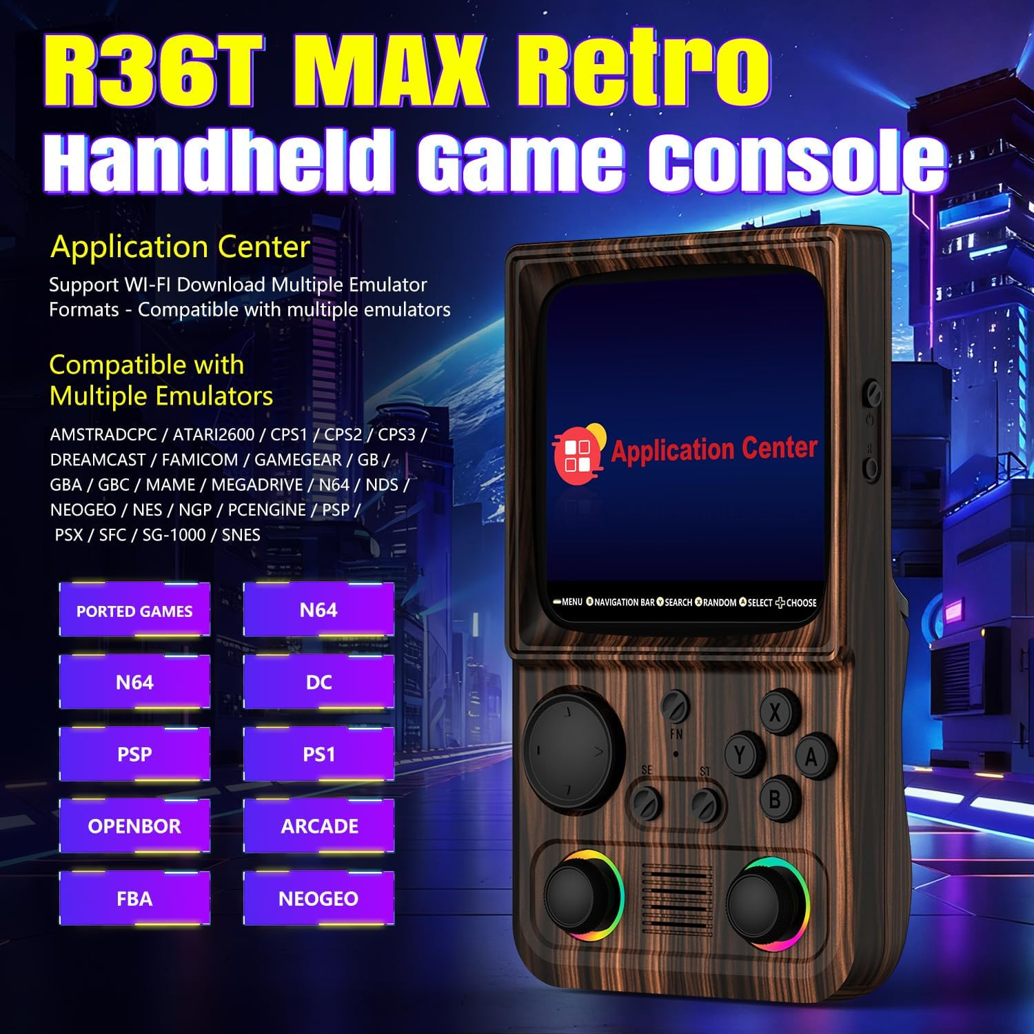 R36TMAX Retro Gaming Console, 4.0” IPS Screen, Retro Handheld Game Console 64GB