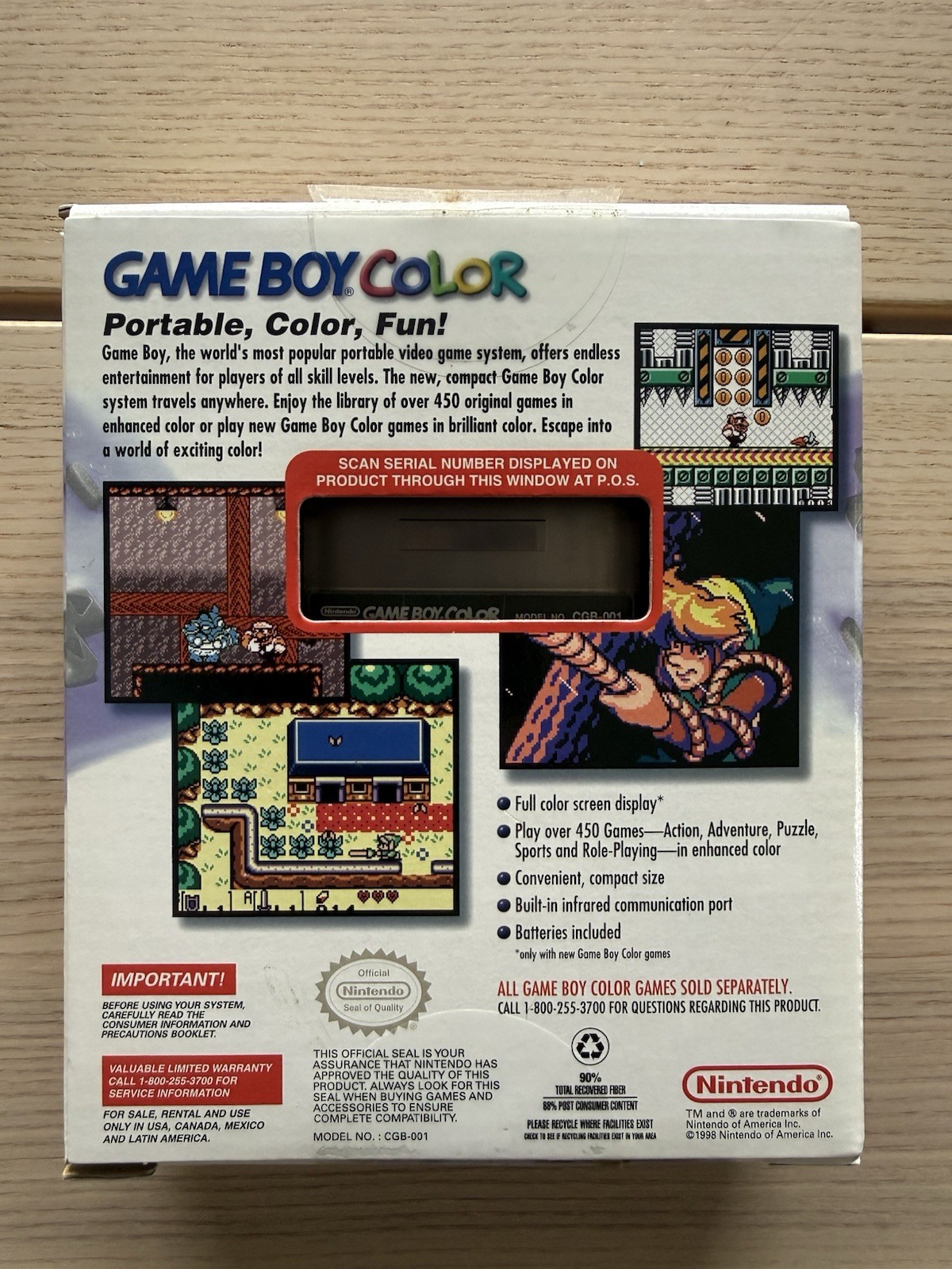 Nintendo Gameboy Color Atomic Purple CIB PRISTINE – LOT – Tested & Working!