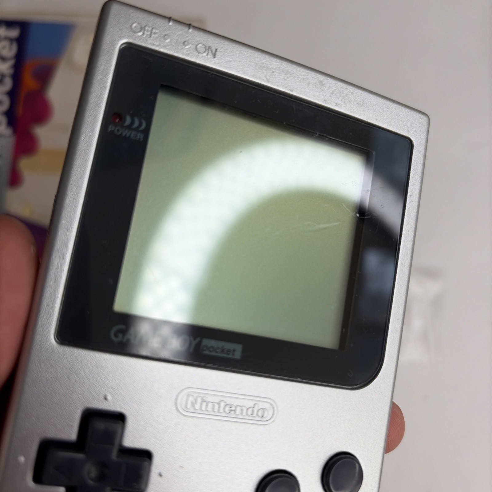 Nintendo Game Boy Pocket Silver Handheld MGB-001 Complete Box CIB Tested