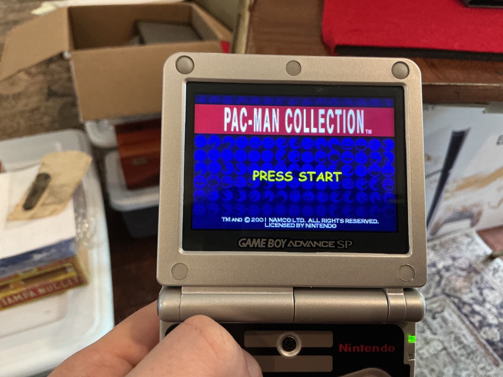 NES GBA SP AGS-101 modded screen with 4 Games (READ DESCRIPTION)