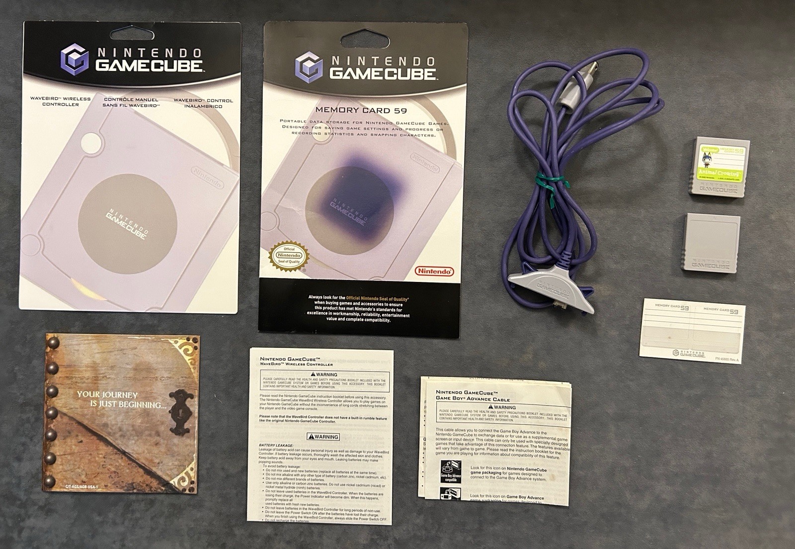 Nintendo Gamecube Console Indigo DOL-001 Blank Registration Card ORIGINAL OWNER