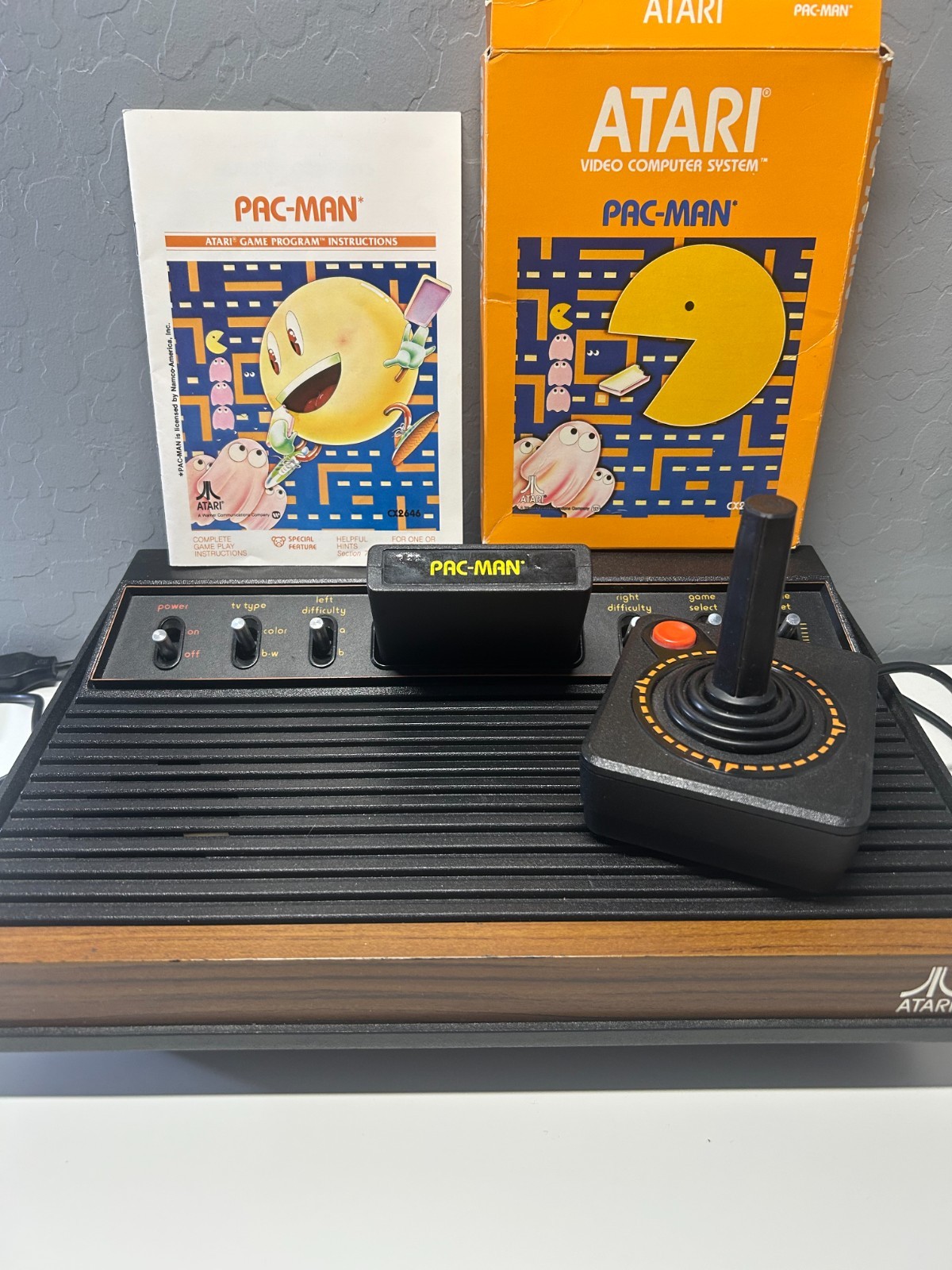 Atari 2600 Light 6 Switch Console AV Mod Recapped PacMan Controller Lot Tested