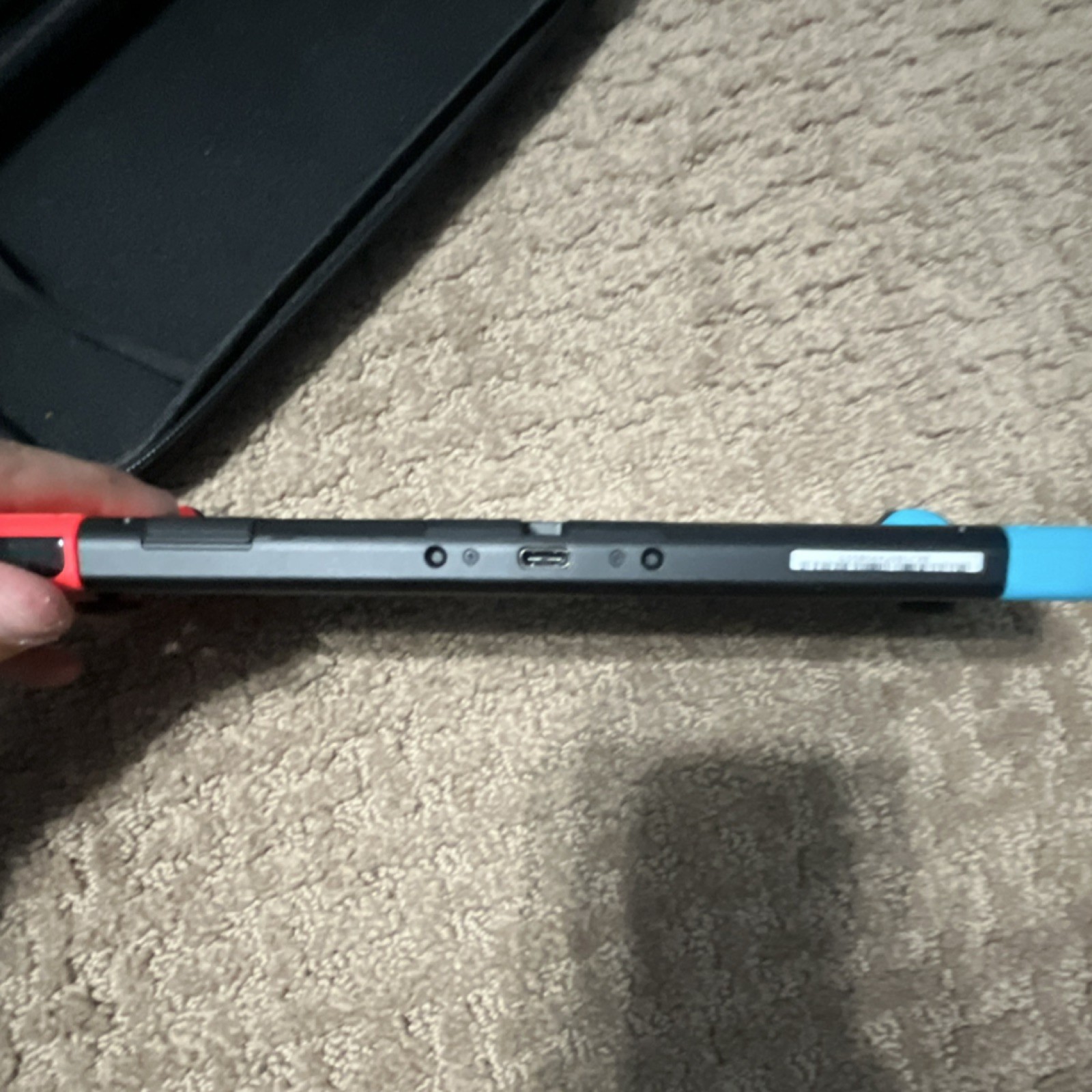 Nintendo Switch Console Black with Red & Blue Joy-Con USB-C Handheld Mode