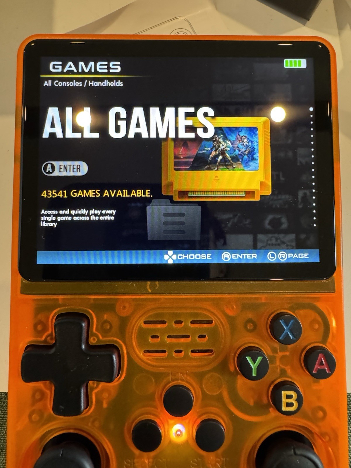 R36S Open Source Handheld Game Console, 3.5″ IPS Screen, 640×480, Orange