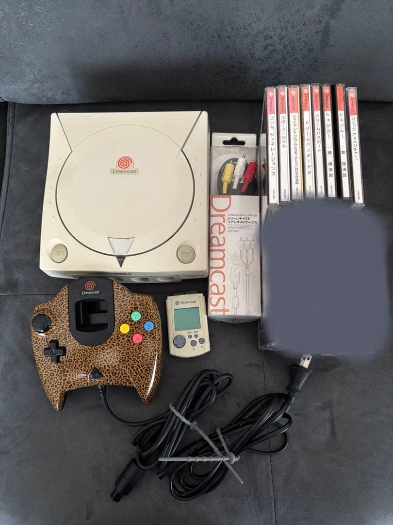 Sega Dreamcast Console HKT-3000 Bundle 7 Games Controller Cable Tested JP